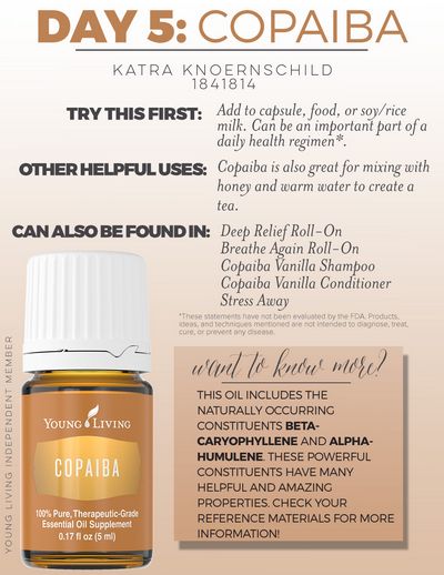 Copaiba Oil Benefits It is also